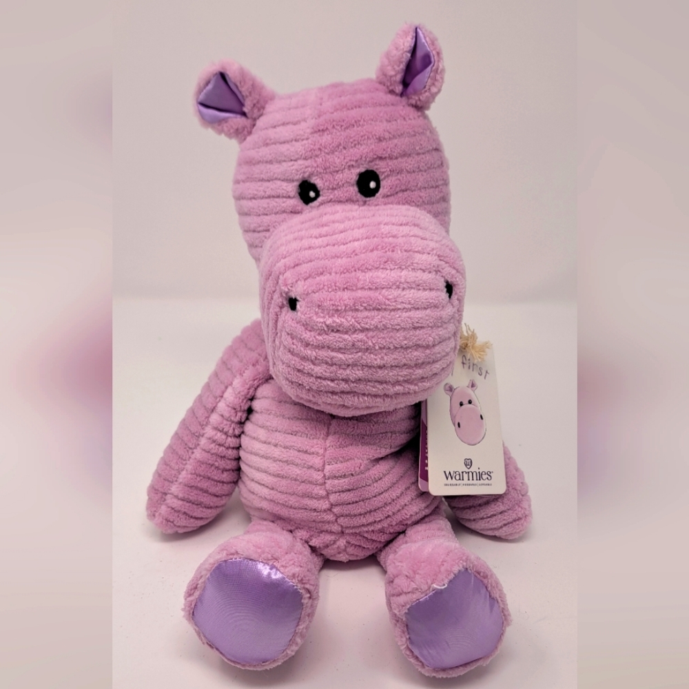 MY FIRST‎ WARMIES PURPLE PLUSH HIPPO LAVENDER SCENTED WARMS AND COMFORTS